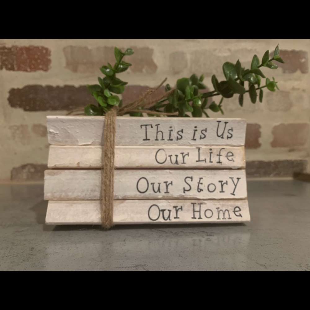 Handmade stamped farmhouse books